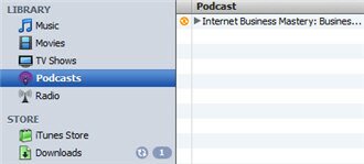 Podcast list in iTunes Podcast list in iTunes
